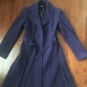 DKNY A-line 100% wool coat